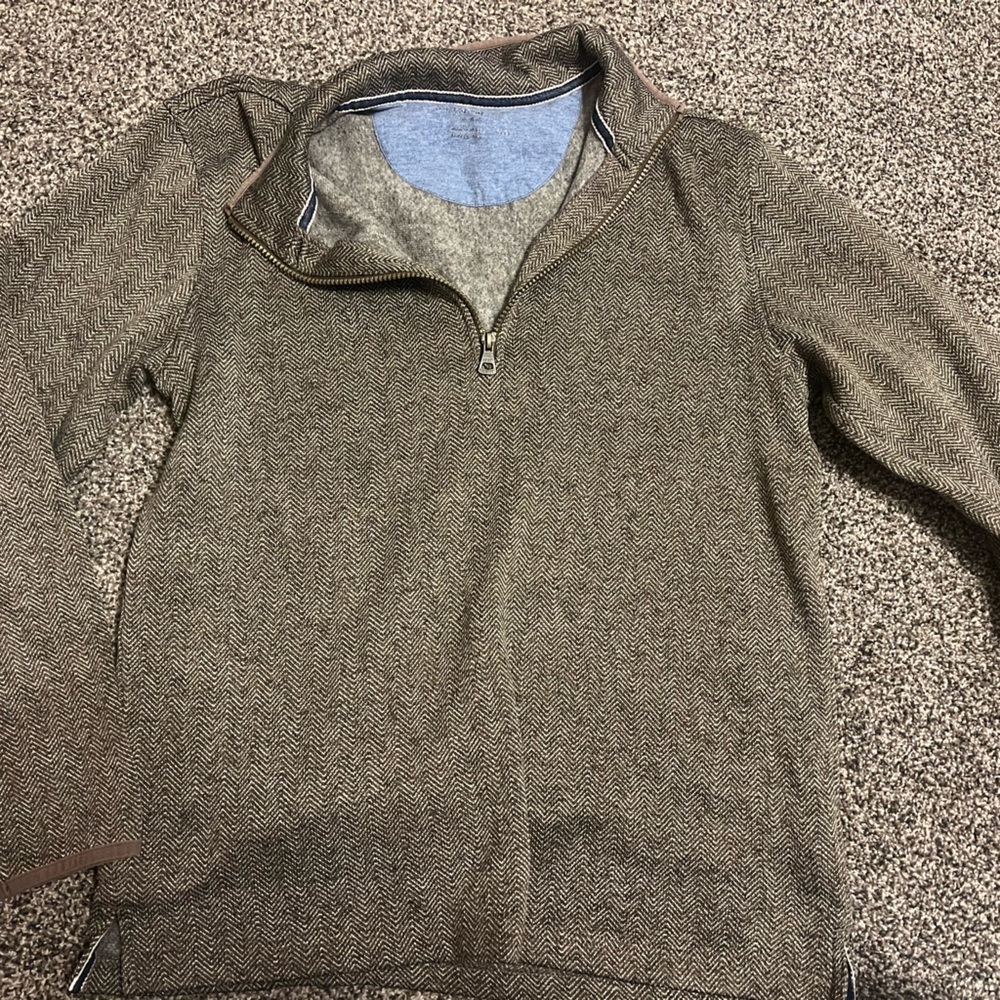Men's Brown Herringbone Sweater